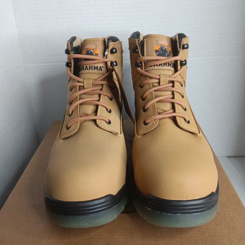 Brahma Women's Combustion Steel Toe Work Boots Size 9.5 Wheat Flexible Midsole